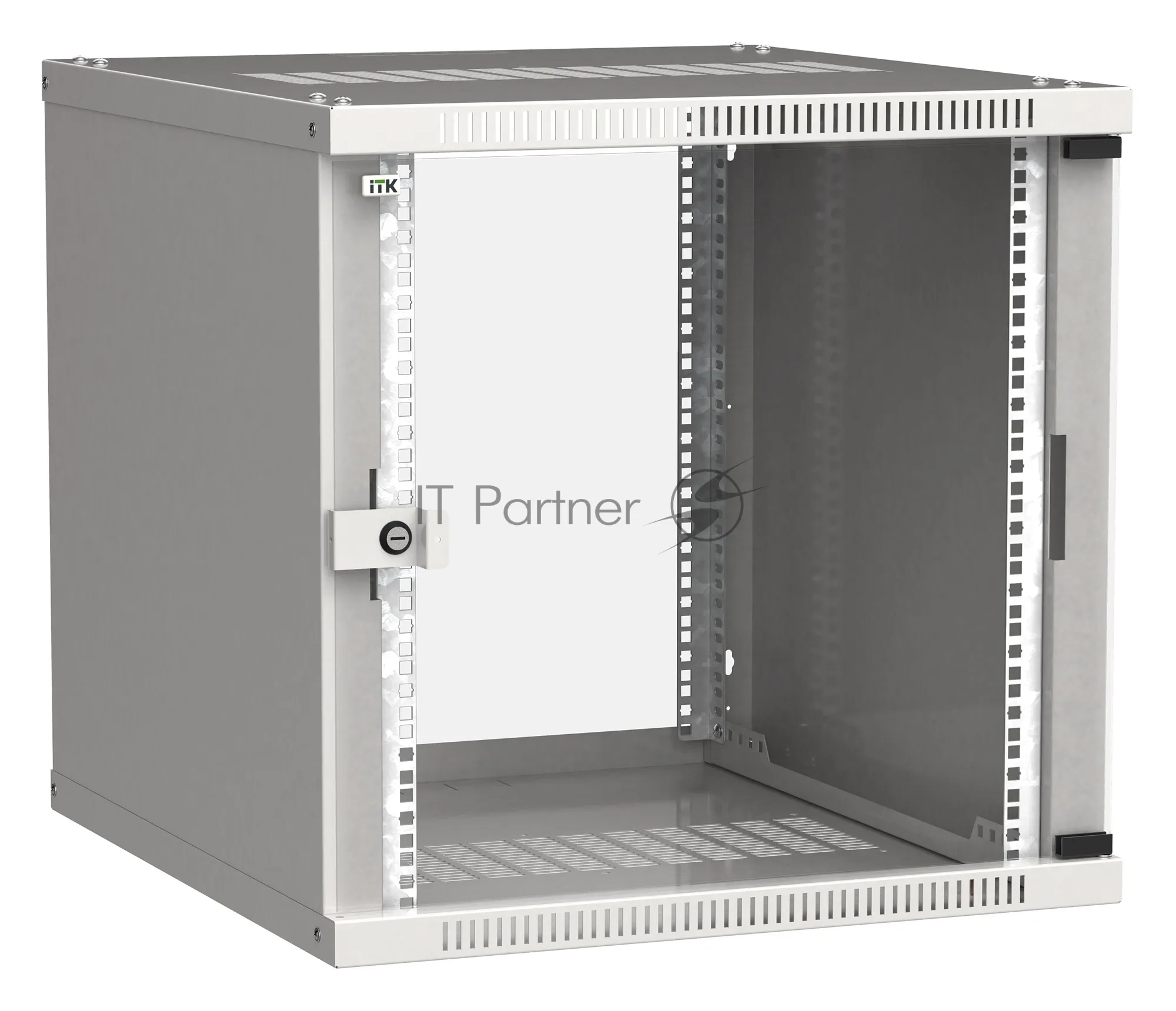 Сетевой шкаф ITK LINEA WE 12U 600x450 мм со стеклянной дверью