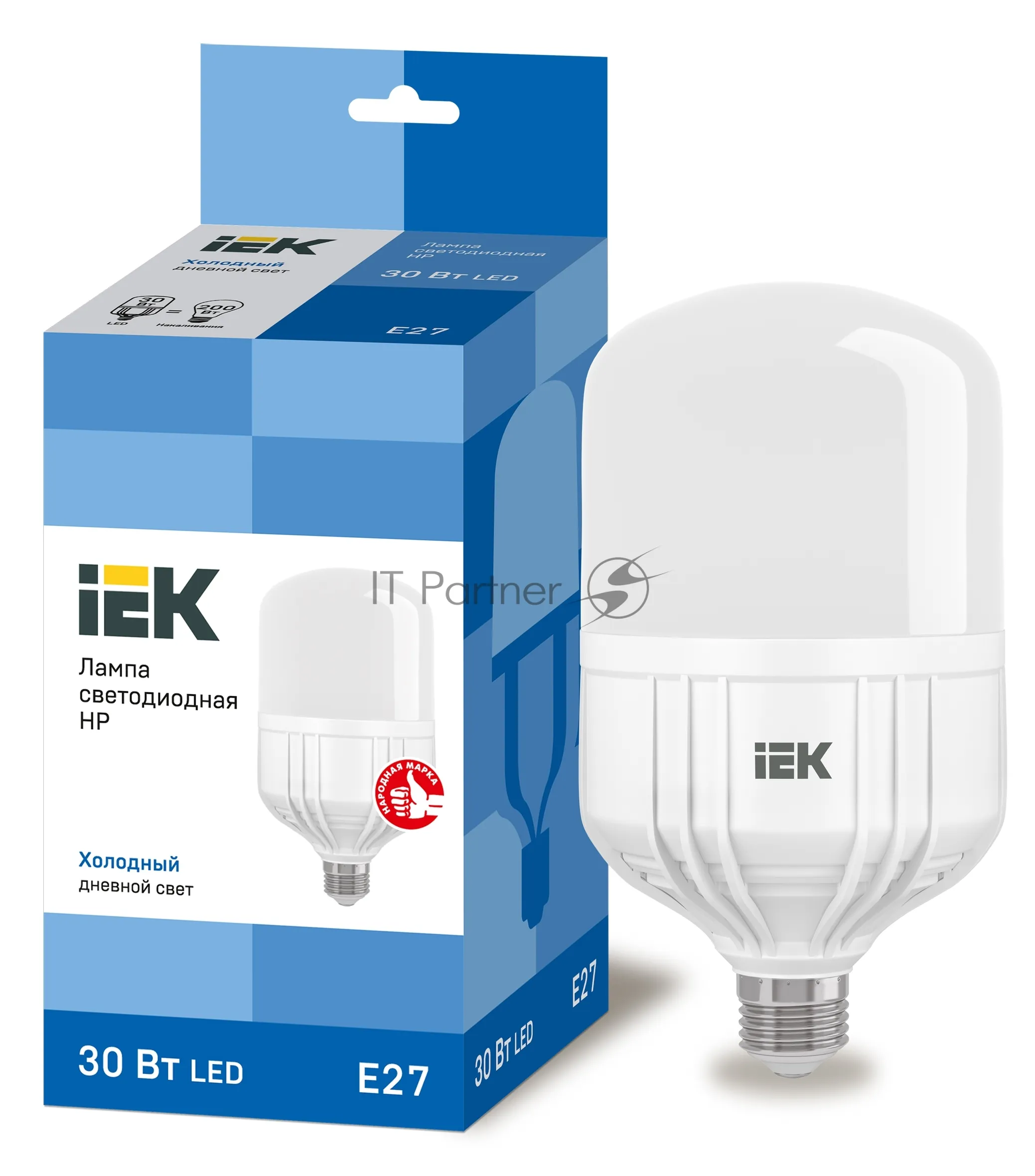 Светодиодная лампа IEK 30Вт 6500К E27 фото 2