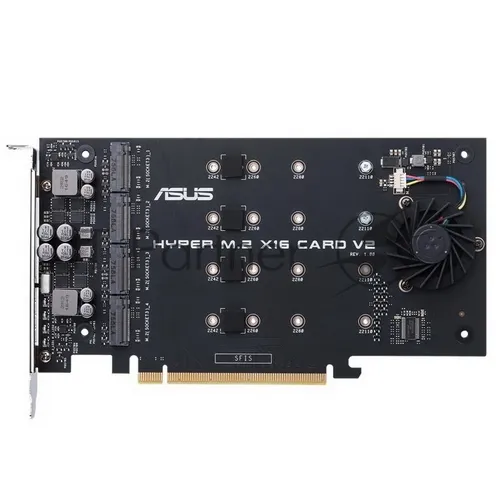 Внутренний адаптер ASUS HYPER M.2 X16 CARD V2 для RAID-массивов NVMe
