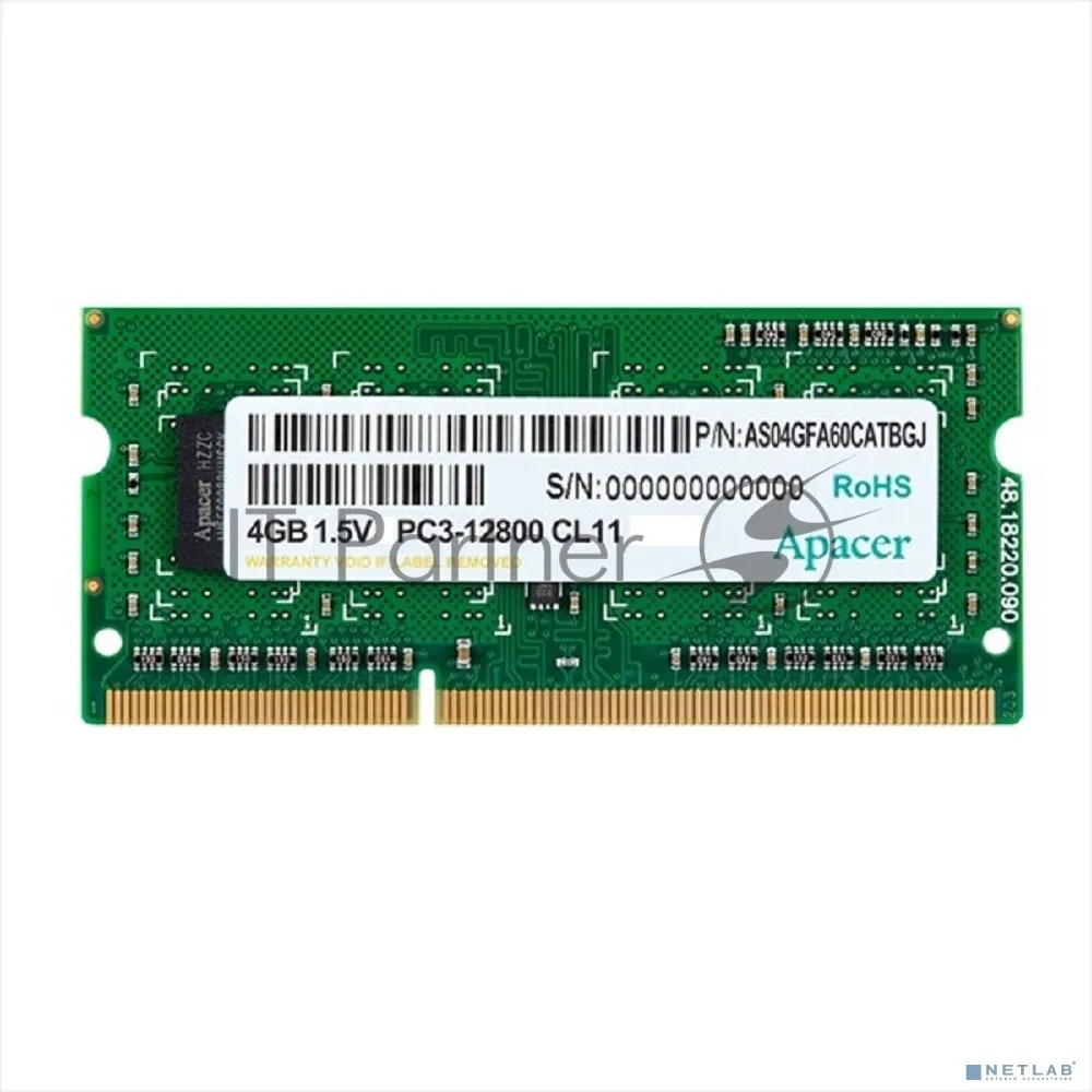 Оперативная память Apacer DDR3 4GB 1600MHz SO-DIMM фото 3