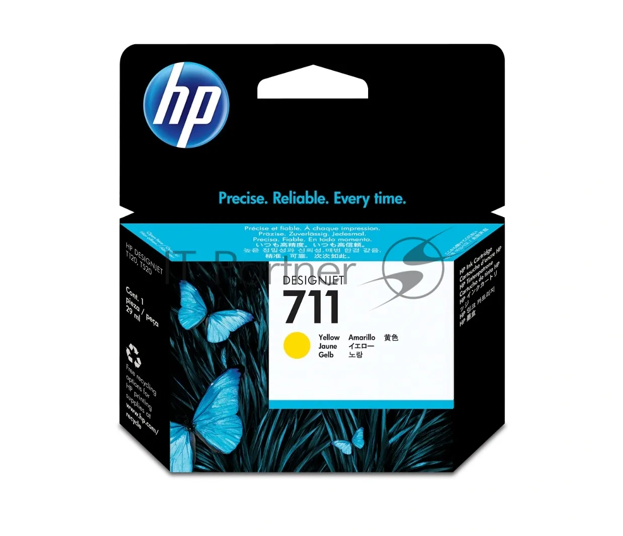 Картридж струйный HP CZ132A желтый для принтеров DeskJet T120/T520