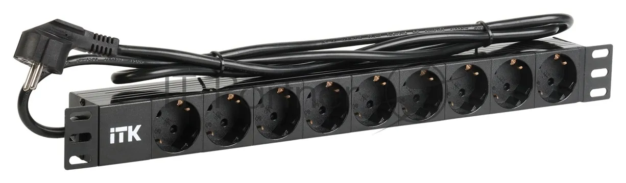 Блок розеток ITK PH22-9D1, 9 розеток, форм-фактор 1U фото 2