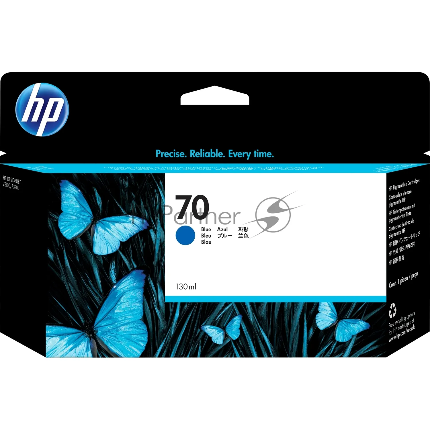Картридж струйный HP №70 C9458A голубой для принтеров DesignJet Z2100/Z3100