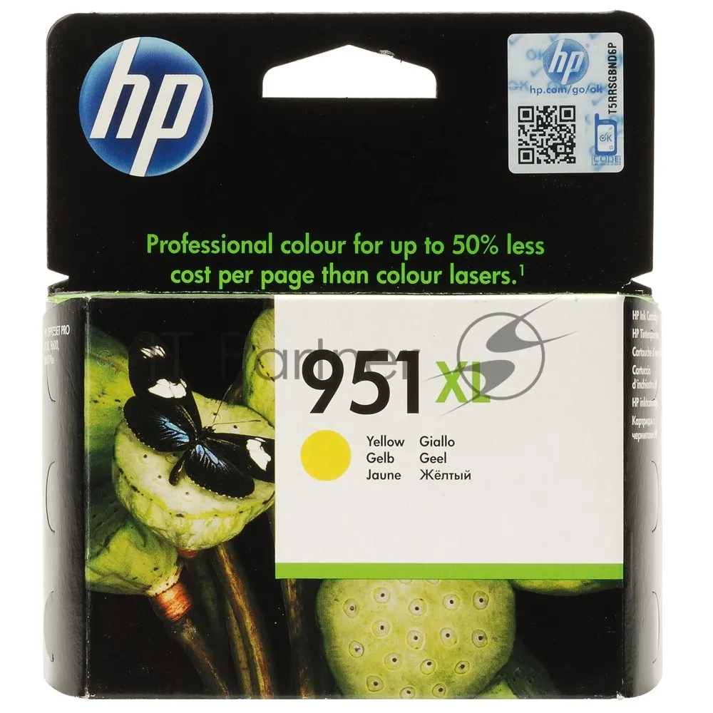 Картридж HP 951XL желтый для OfficeJet Pro 8100/8600 фото 2