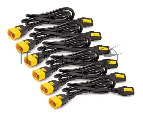 Комплект из 6 кабелей питания APC AP8706S-WW 1.8 м с фиксатором C13-C14 фото 3