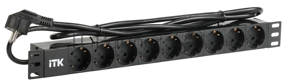 Блок розеток ITK PH22-9D1, 9 розеток, форм-фактор 1U фото 3