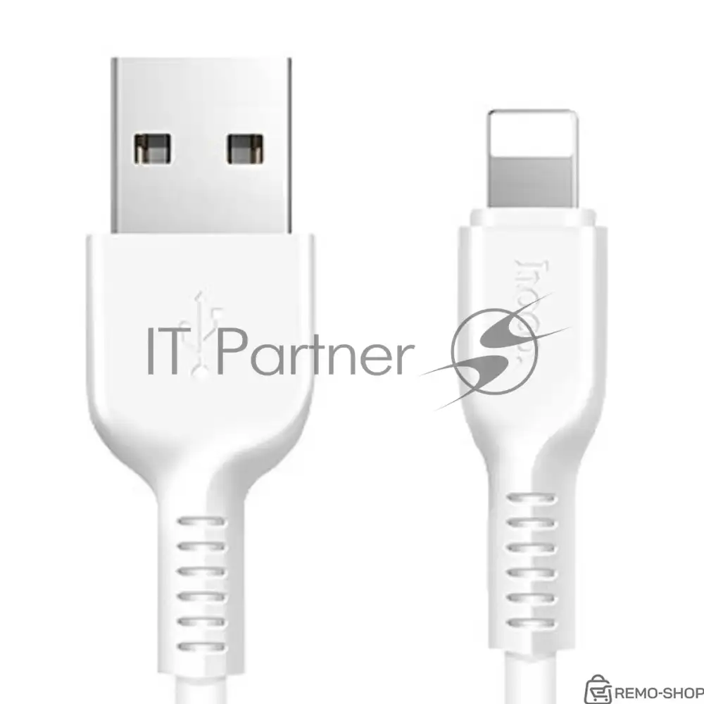 Кабель USB 2.0 HOCO X13, AM/Lightning M, белый, 1 м фото 3