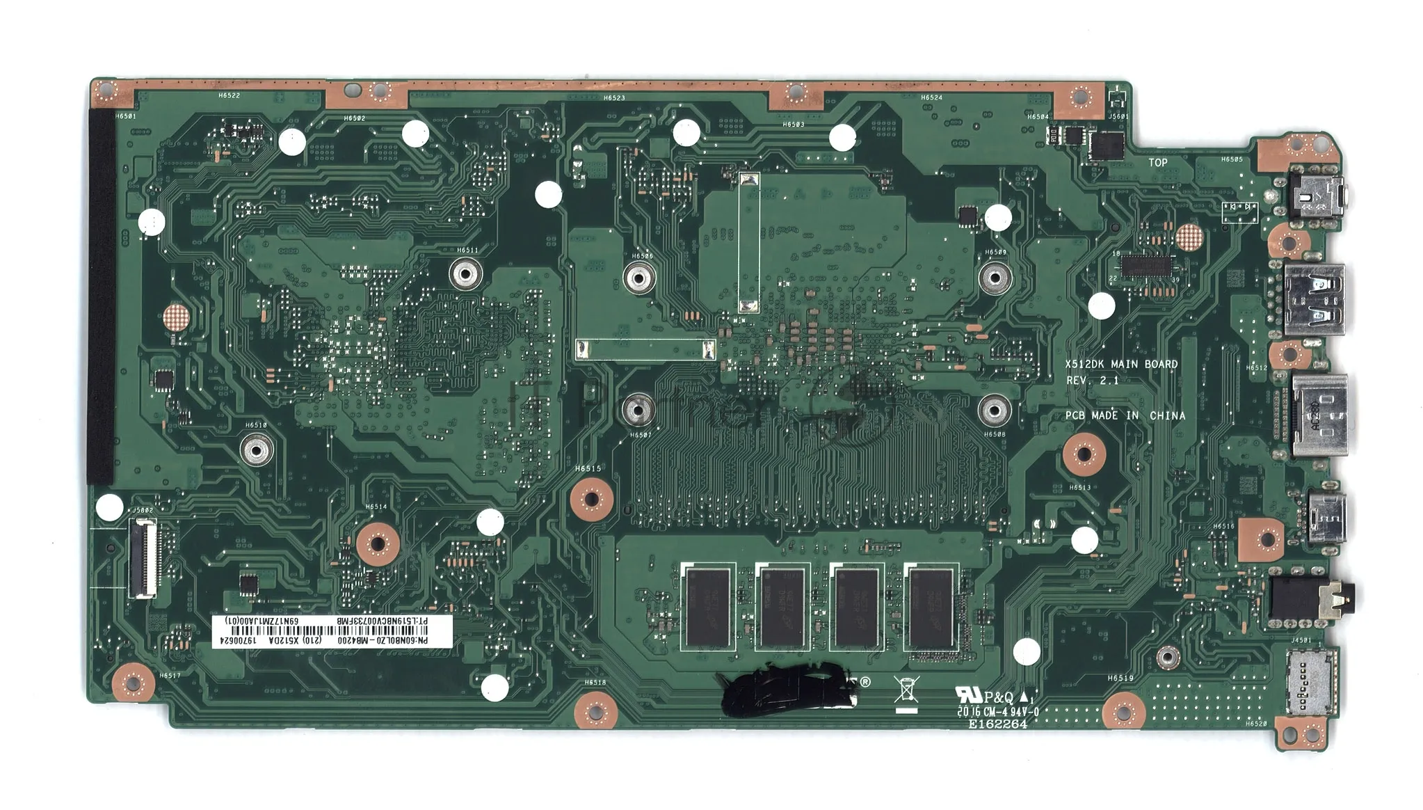 Материнская плата для Asus X512DA 8G/R7-3700U 90NB0LZ0-R00180