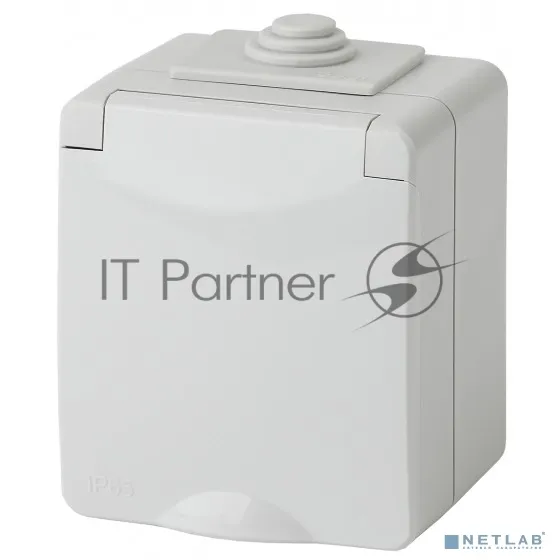 Розетка влагозащищенная ЭРА 11-2601-03, 16А, IP65, серая