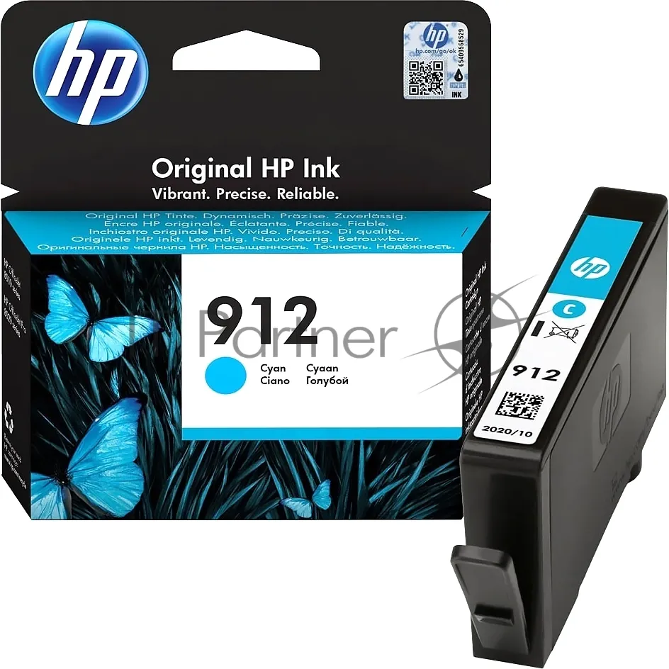 Картридж HP 912 голубой для принтеров OfficeJet 801x/802x фото 2