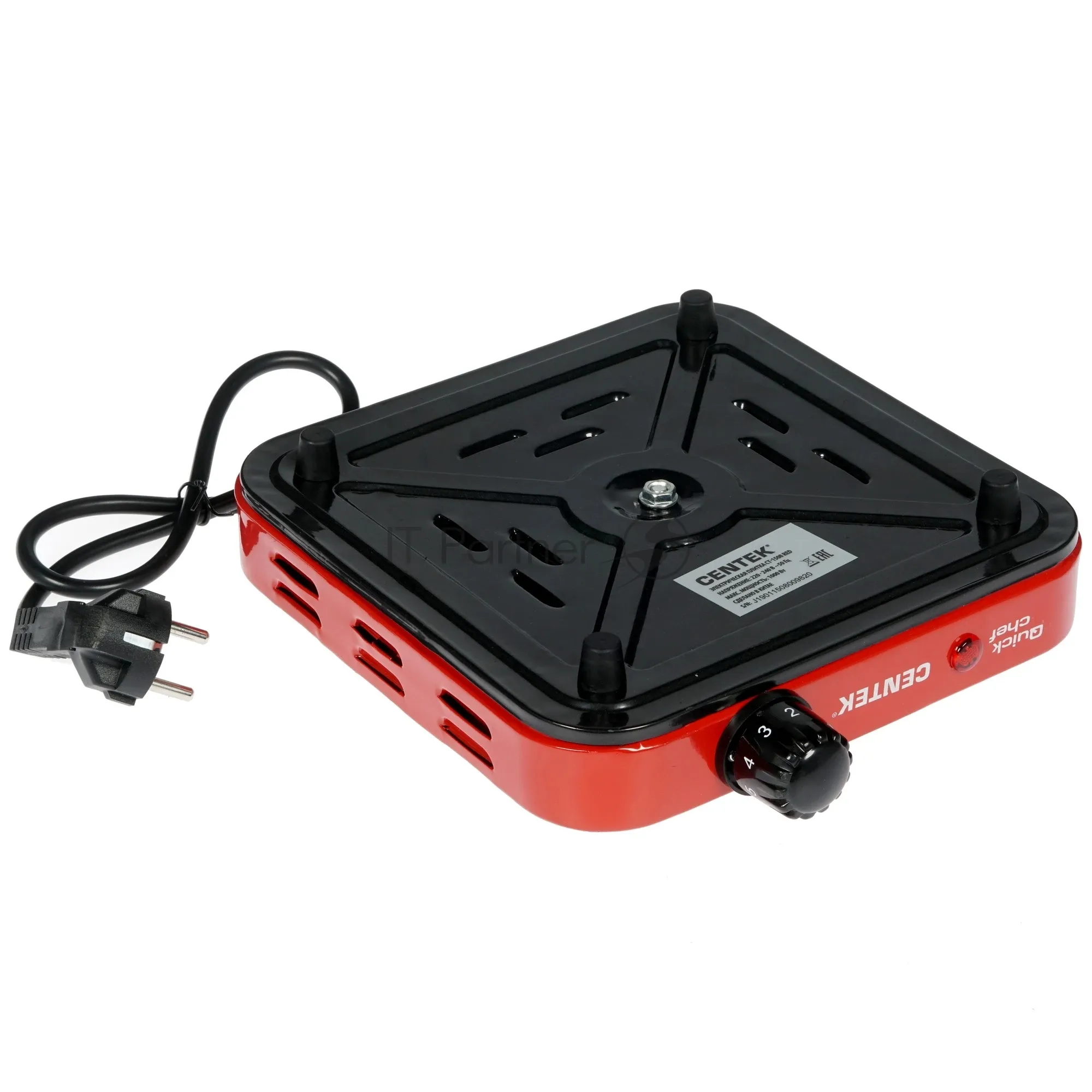 Настольная электрическая плита Centek CT-1508 красный