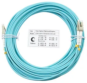 Оптический патч-корд Cabeus LC-LC 20 м, многомодовый 50/125