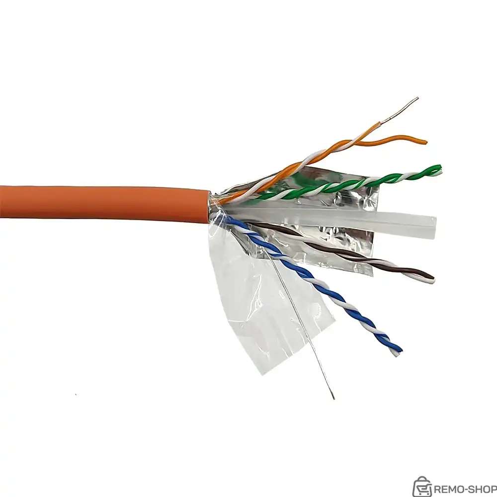 Кабель LANMASTER LAN-6AFTP-LSZH-OR Cat.6a F/UTP 4x2x23AWG оранжевый 305м