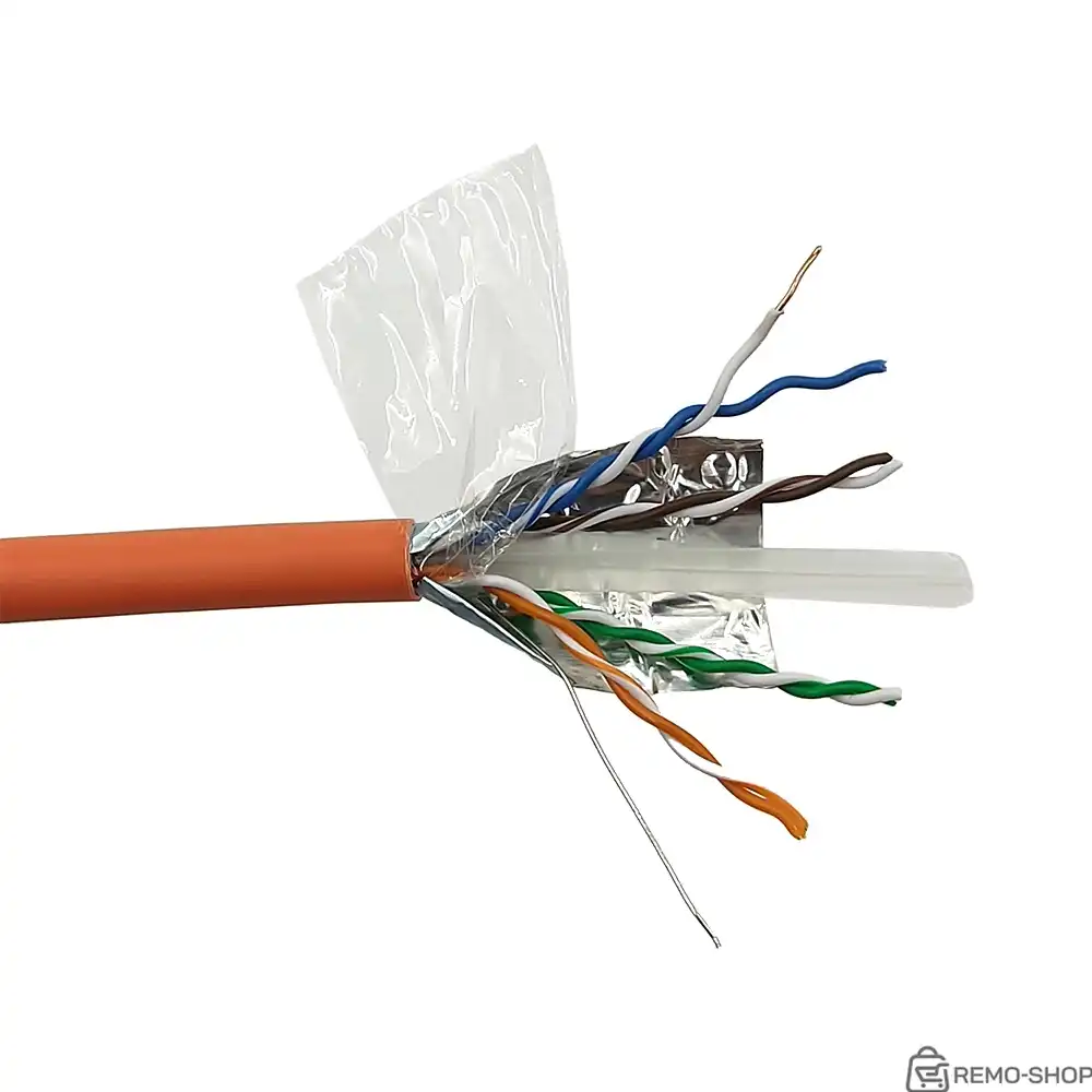 Кабель витая пара LANMASTER категории 6 (Cat 6), F/UTP, оранжевый, 305 м