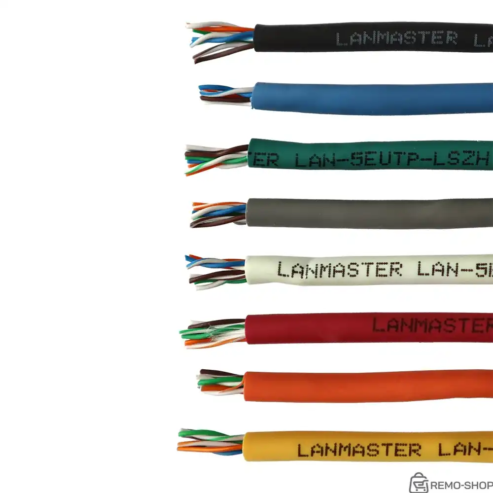 Кабель UTP категории 5e, 4 пары, 24 AWG, LSZH, белый, 305 м