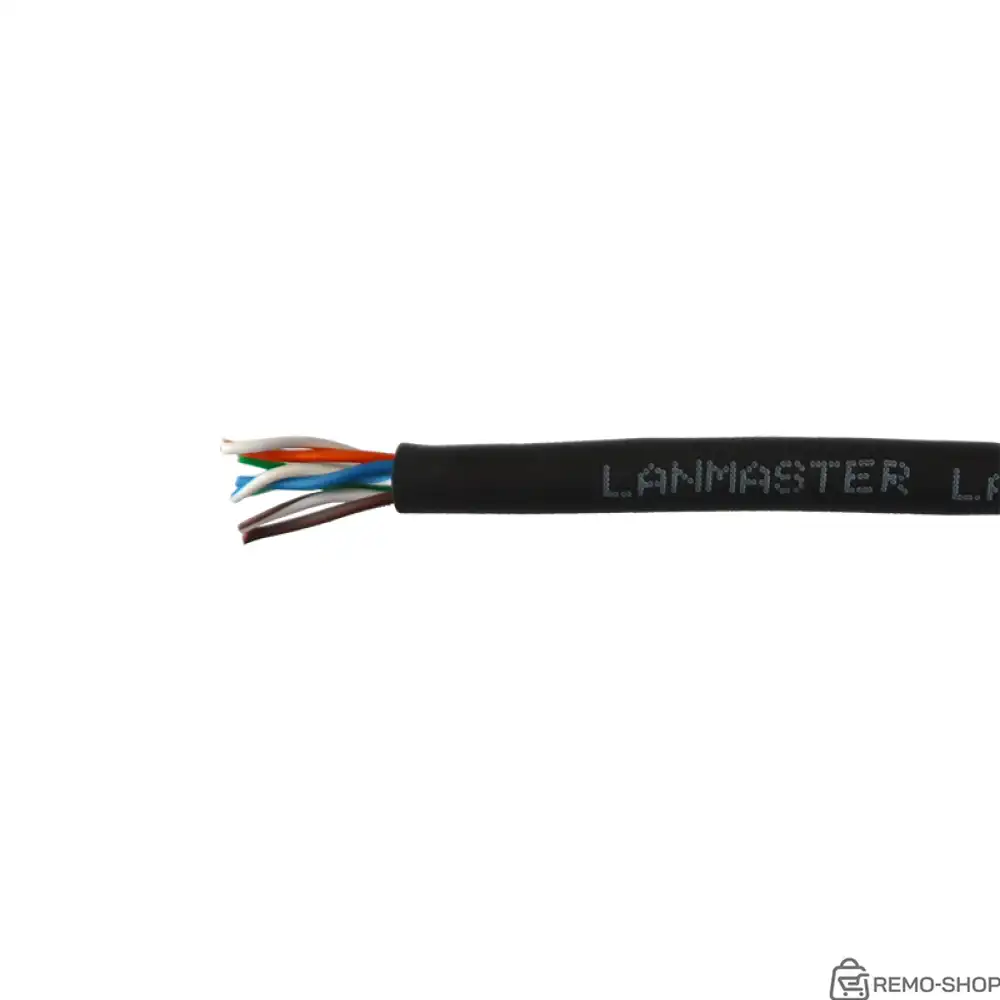 Кабель LANMASTER LAN-5EUTP-HFLT-BK, витая пара 4 пары, 24AWG, LSZH-HF, черный фото 2