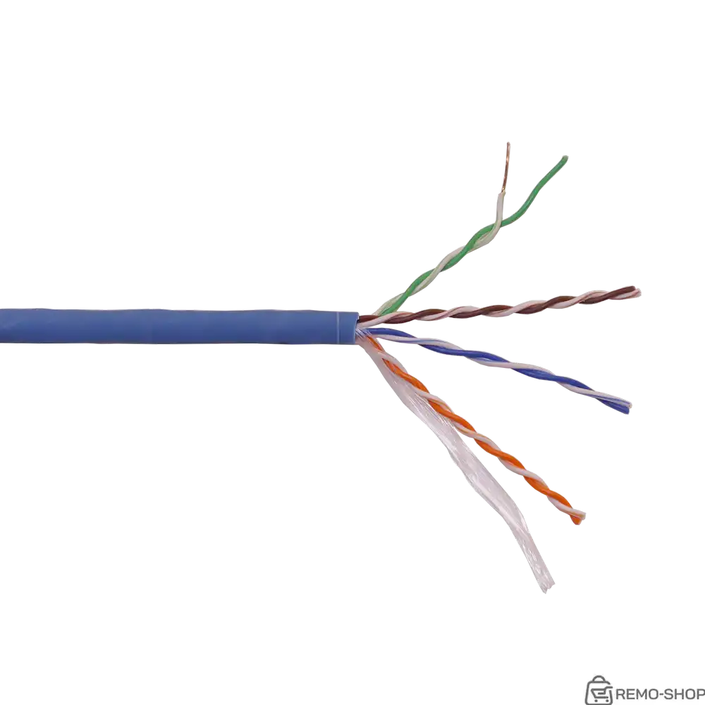 Кабель LAN-5EUTP-HFLT-BL, витая пара 5e, 4 пары, синий, LSZH-HF фото 2