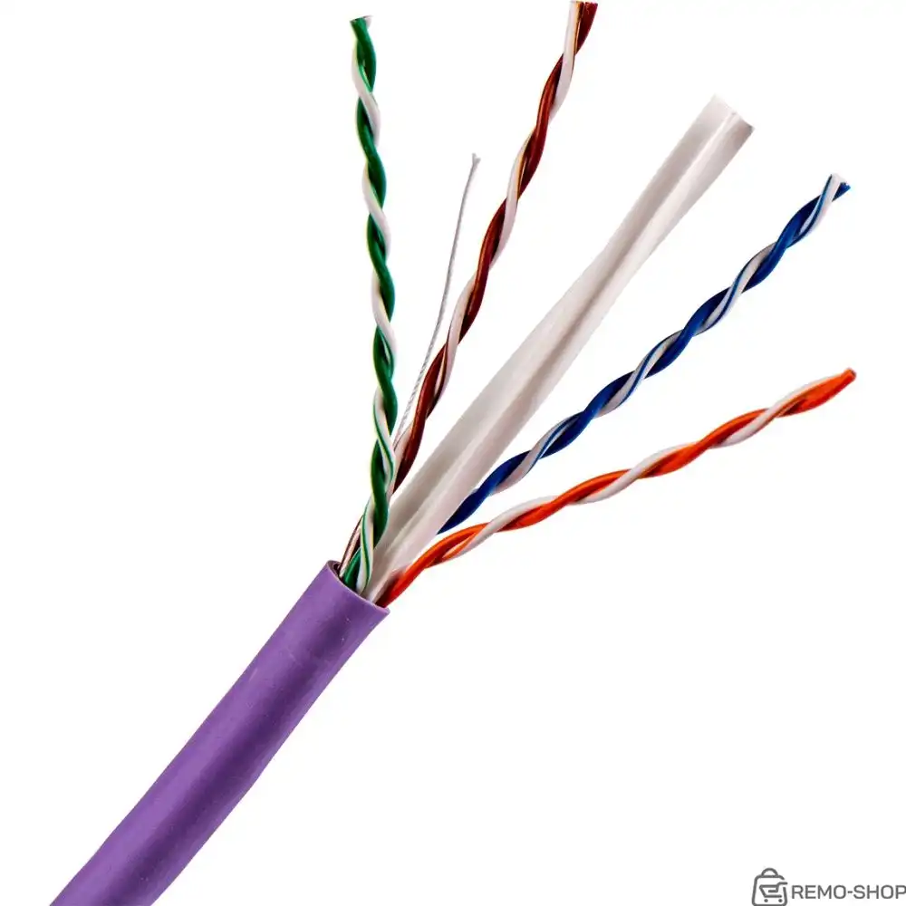 Кабель витая пара LANMASTER категории 5e, 4 пары, 24AWG, LSZH-HF, фиолетовый фото 2