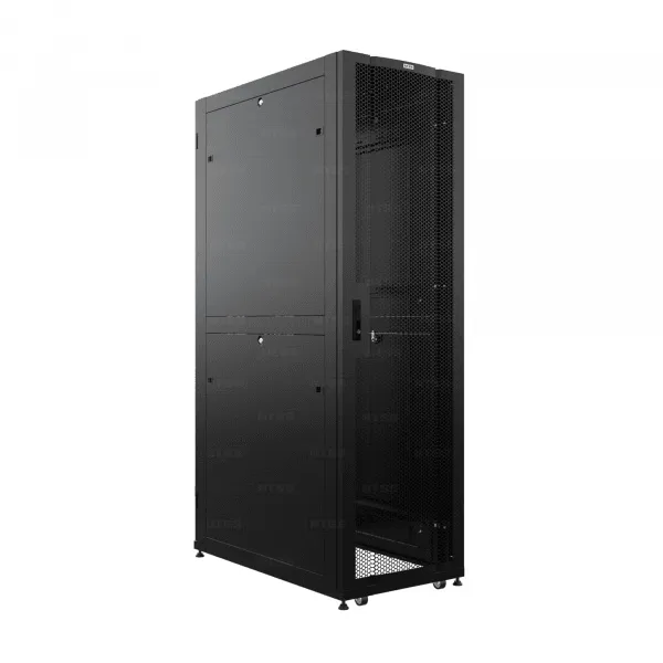 Напольный серверный шкаф 42U 800x1070 мм с двойными стенками и перфорированными дверями фото 2