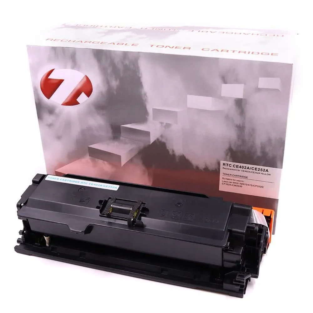 Тонер-картридж жёлтый для HP Color LaserJet CP3525, M551 (совместимый)