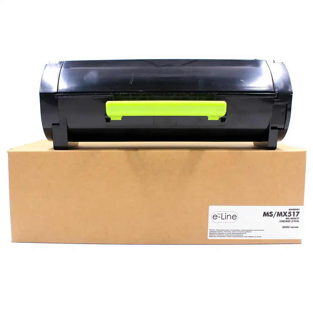Тонер-картридж e-Line для лазерных принтеров Lexmark MS517/MX517 (чёрный)