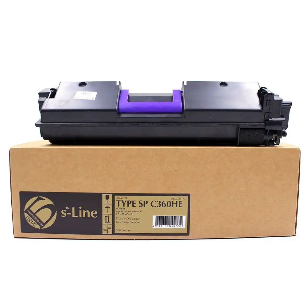 Тонер-картридж БУЛАТ s-Line SPC360HE пурпурного цвета для Ricoh Aficio SP C360