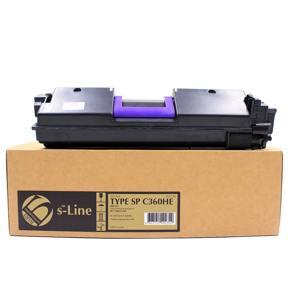 Тонер-картридж БУЛАТ s-Line SPC360HE для Ricoh Aficio SP C360 (Жёлтый)