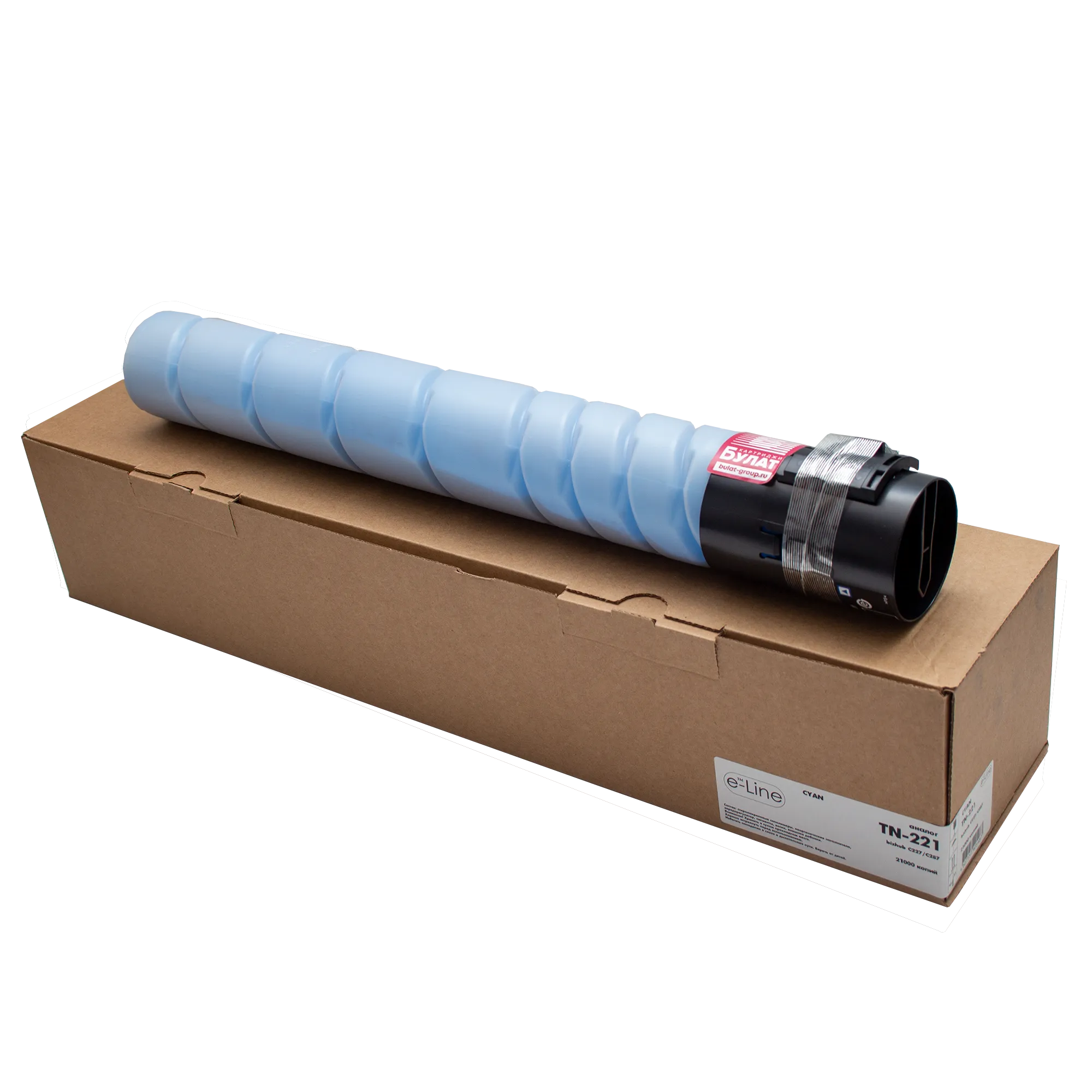 Тонер-картридж e-Line TN221C голубой для Konica Minolta bizhub C227