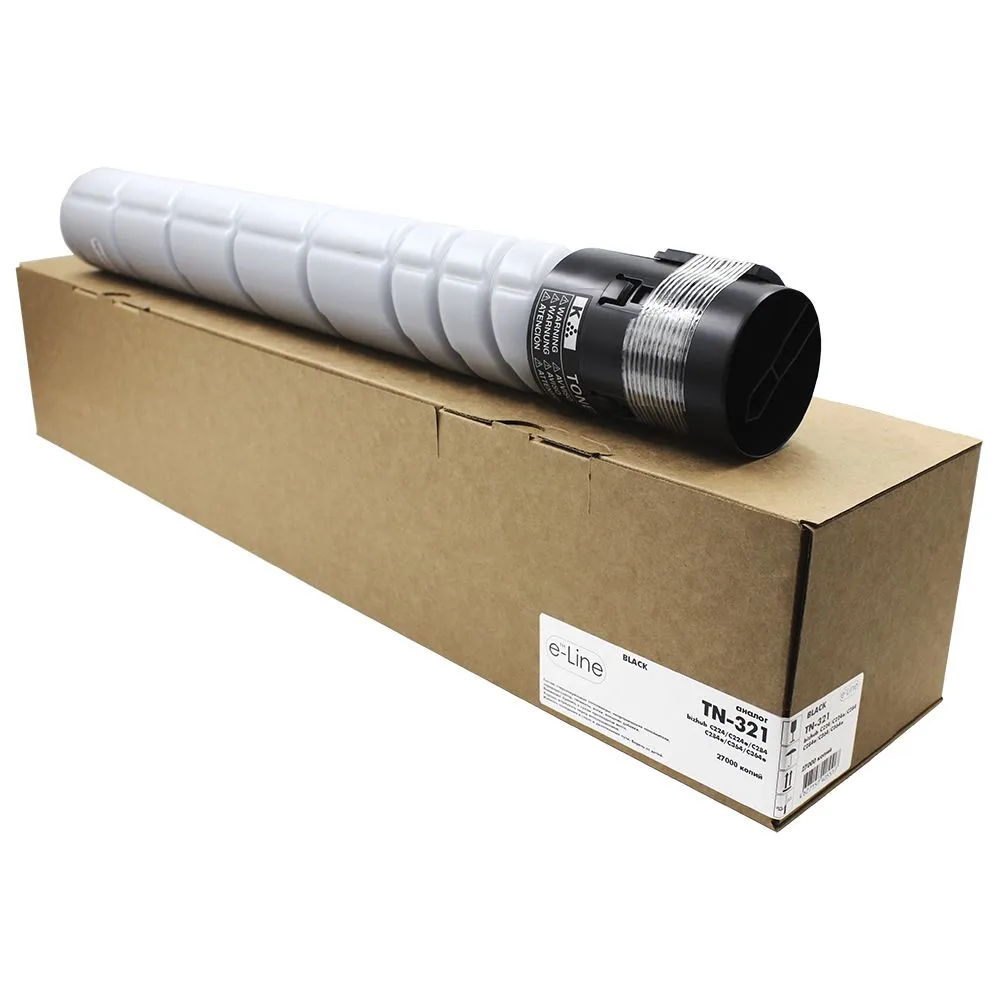 Тонер-картридж e-Line TN321K чёрный для Konica Minolta bizhub C224/C284