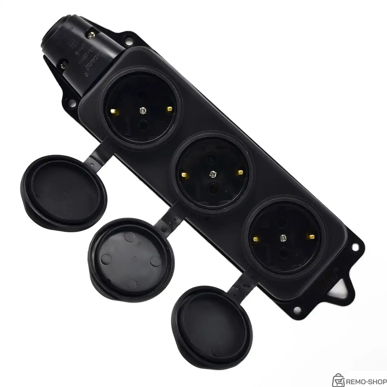 Розетка наружной установки 3х2Р+РЕ 1х16А 220v каучук фото 2