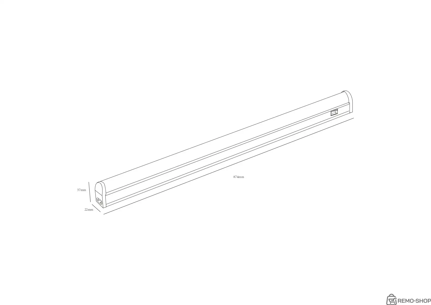 Линейный светодиодный светильник Эра LLED-01-12W-6500-W 12Вт фото 3