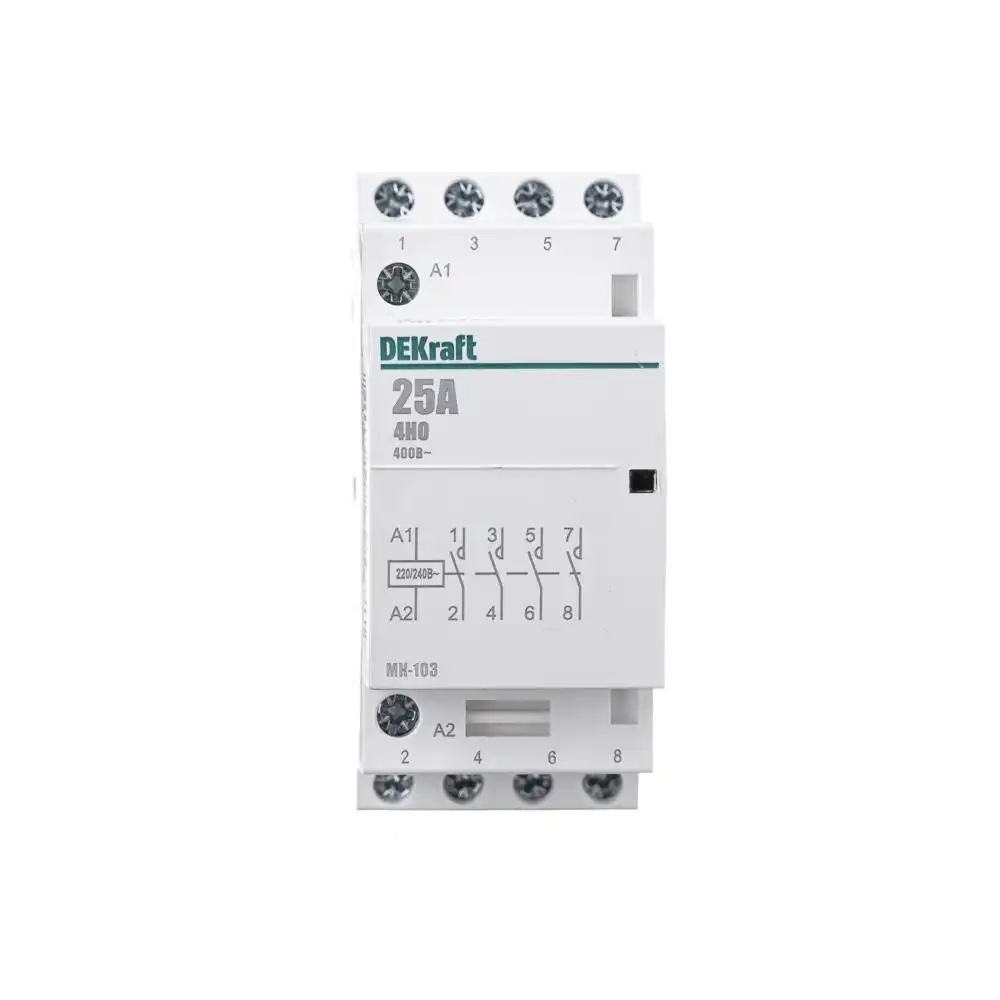 Модульный контактор DEKraft МК-103 25А 4НО 230В AC фото 2