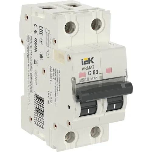 Выключатель автоматический 2п C 63А M06N ARMAT IEK AR-M06N-2-C063