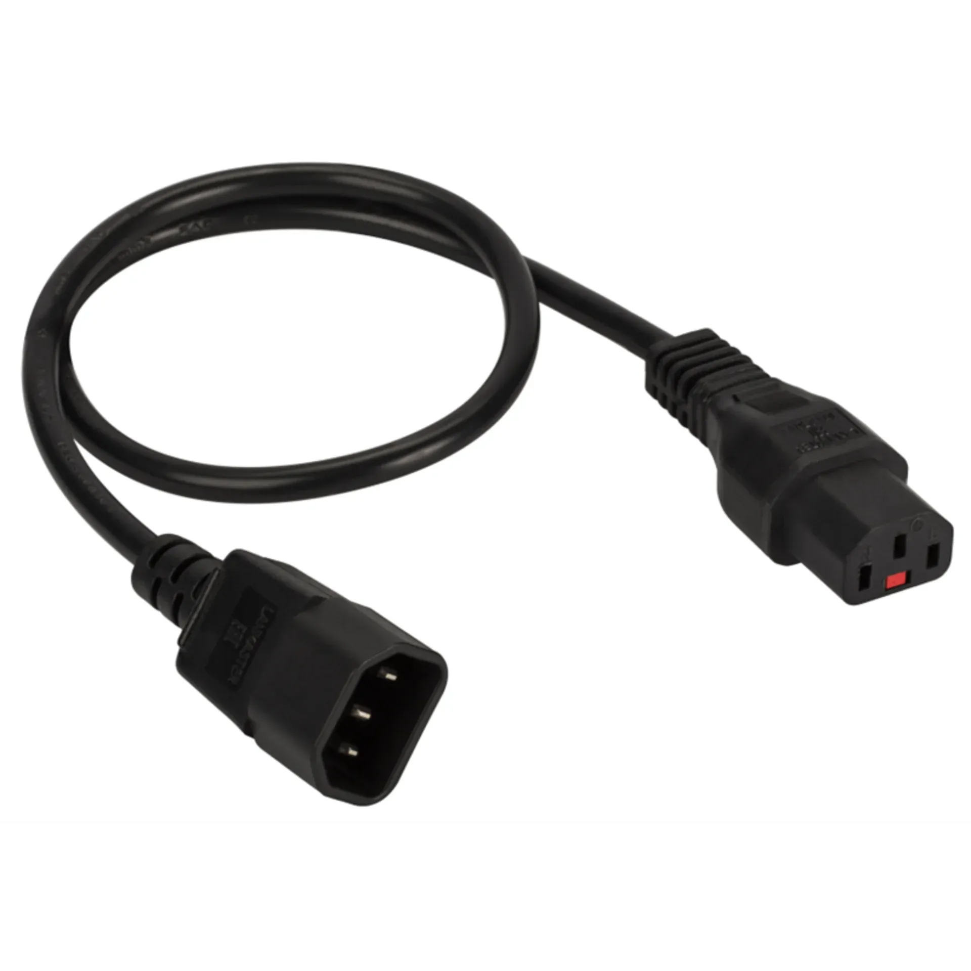 Шнур питания C13-C14 0.5м Lanmaster LAN-PP13/14-0.5-BK