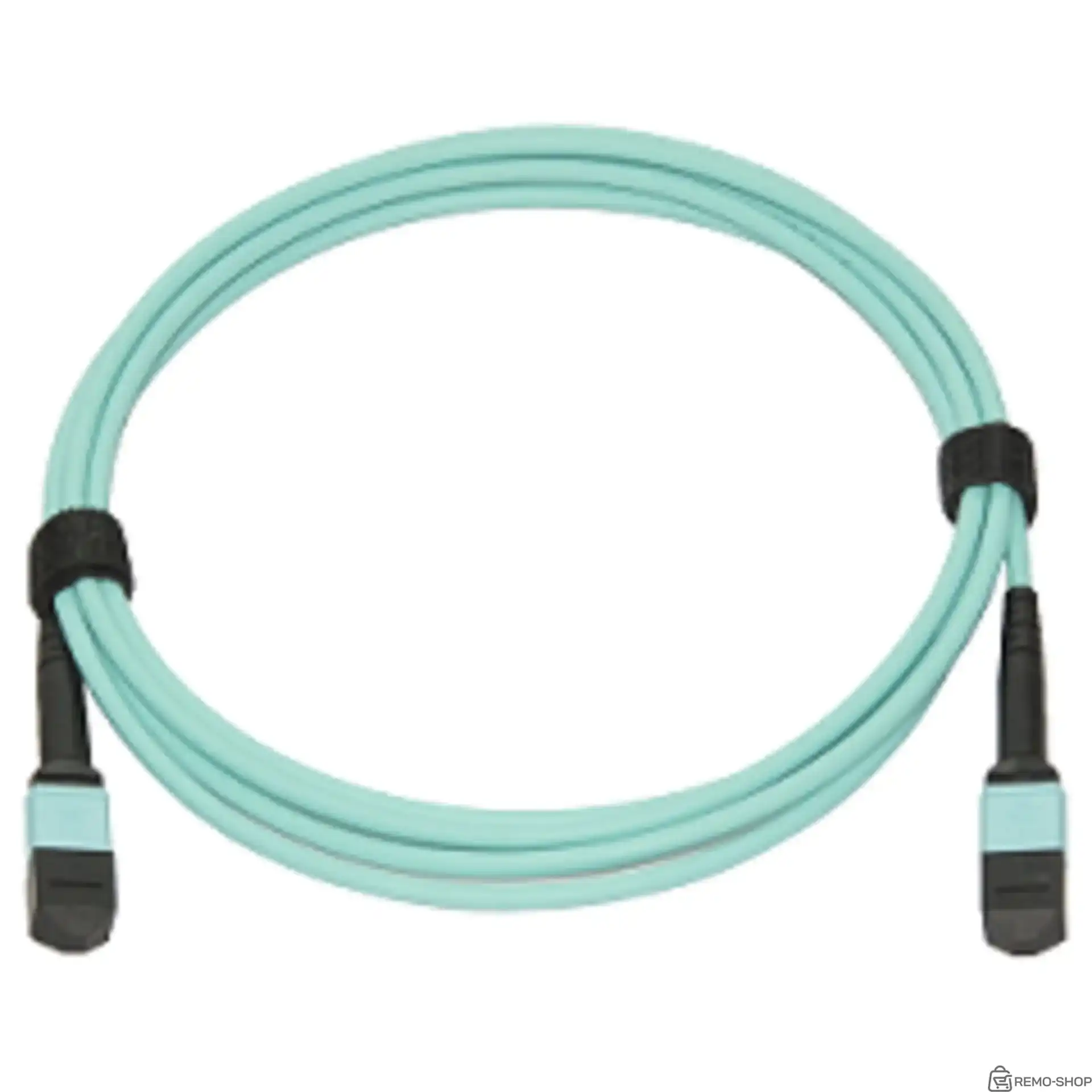 Оптический патчкорд MPO/UPC-UPC, 8 волокон, 3 метра, бирюзовый фото 2