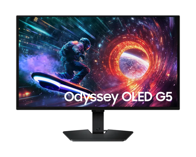Монитор Samsung 27" Odyssey OLED G5 G50SF S27FG502SI OLED 16:9 2560x1440x180Hz 0,03ms 200cd 1M:1 178/178 1млрд HDMI DP Tilt Swiv БП внешн VESA Black (незначительное повреждение коробки)