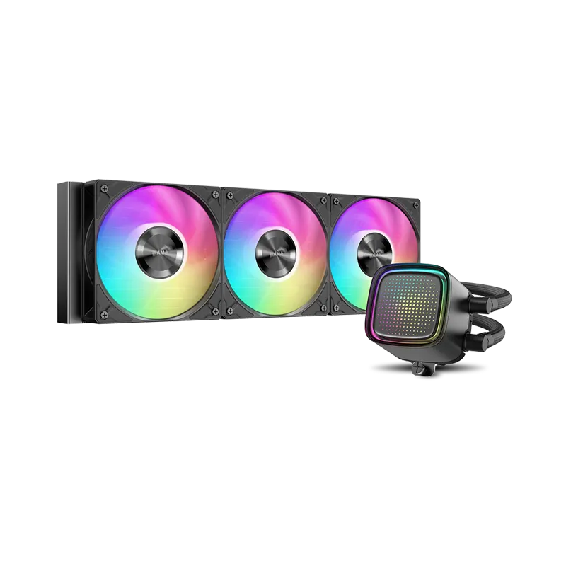 Водяное охлаждение для процессора/ Water Cooling System SAMA L50 360BK (320W, 360mm, Black, ARGB/ Fans: 3x120mm, 72.3CFM, 28dBA, 2200RPM/ Pump height 65mm, 30dBA, 3000RPM, Rad thickness 27mm/ S: 1851, 1700, 1200, 115X, AM5, AM4)