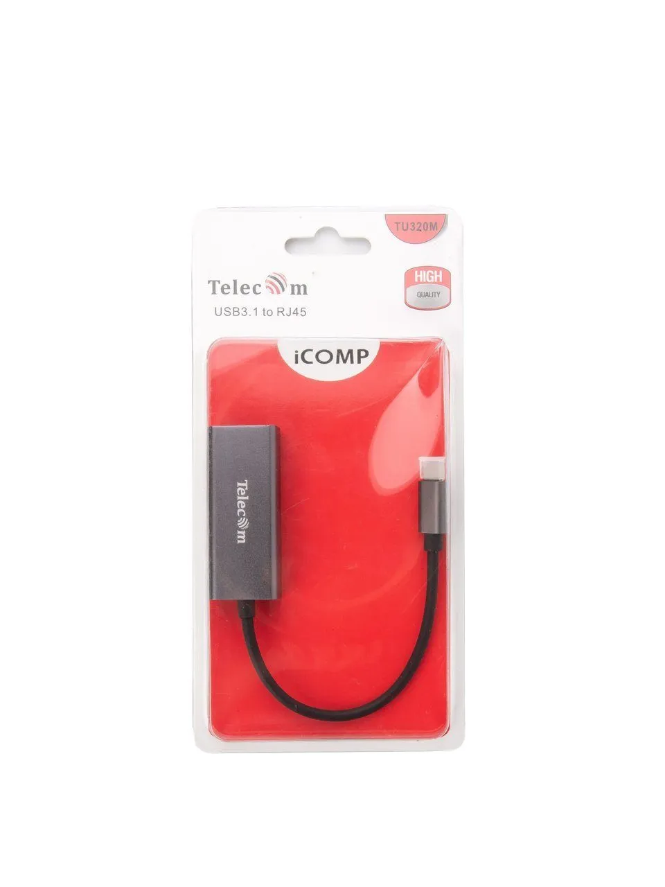 Telecom <TU320M> Кабель-переходник USB 3.1 Type-C -->RJ-45 1000Mbps Ethernet, Aluminum Shell, 0.15м [6926123470442] фото 3