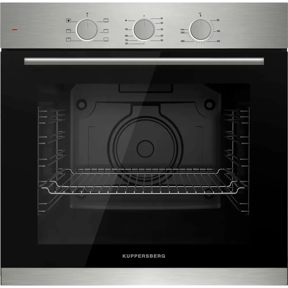 Электрический духовой шкаф Kuppersberg/ KITCHEN RETAIL / Электрический духовой шкаф Kuppersberg, 60 см, 80 л, High-Tech, 6 режимов, паровая очистка, черный + нерж. сталь