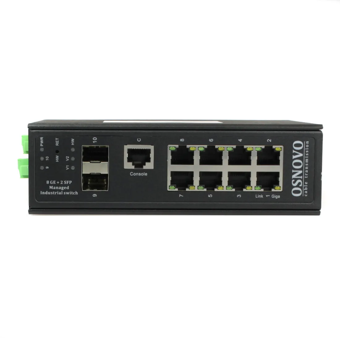 Коммутатор/ OSNOVO Промышленный PoE коммутатор на 11 портов, 6 *10/100Base-T с PoE (до 30W), 2 *10/100Base-T с PoE (до 60W), 1*10/100/1000Base-T, 2 порта SFP (1000Base-X), суммарно PoE до 300W фото 3
