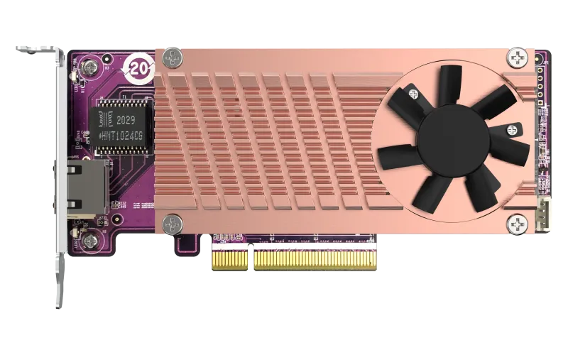 карта расширения/ QNAP QM2-2P10G1TB Marvell AQC113C PCIe Gen3 x8, Dual M.2 2280 PCIe Gen3 x4 NVMe, LAN 1x10GBASE-T 10GbE, Low-profile bracket pre-loaded, Low-profile flat and Full-height are bundled фото 2 карта расширения/ QNAP QM2-2P10G1TB Marvell AQC113C PCIe Gen3 x8, Dual M.2 2280 PCIe Gen3 x4 NVMe, LAN 1x10GBASE-T 10GbE, Low-profile bracket pre-loaded, Low-profile flat and Full-height are bundled фото 2