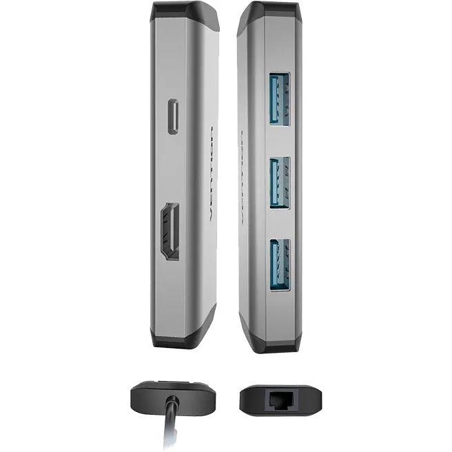 Мультифункциональный хаб Vention USB Type C 6 в 1 фото 2 Мультифункциональный хаб Vention USB Type C 6 в 1 фото 2