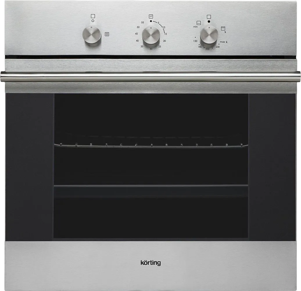 Встраиваемый духовой шкаф Korting/ Газ,  Crystal, 59.7 х 59.6 x 56.5, газовая, газовый гриль, газ-контроль, электроподжиг, телескопические направляющие, нержавеющая сталь