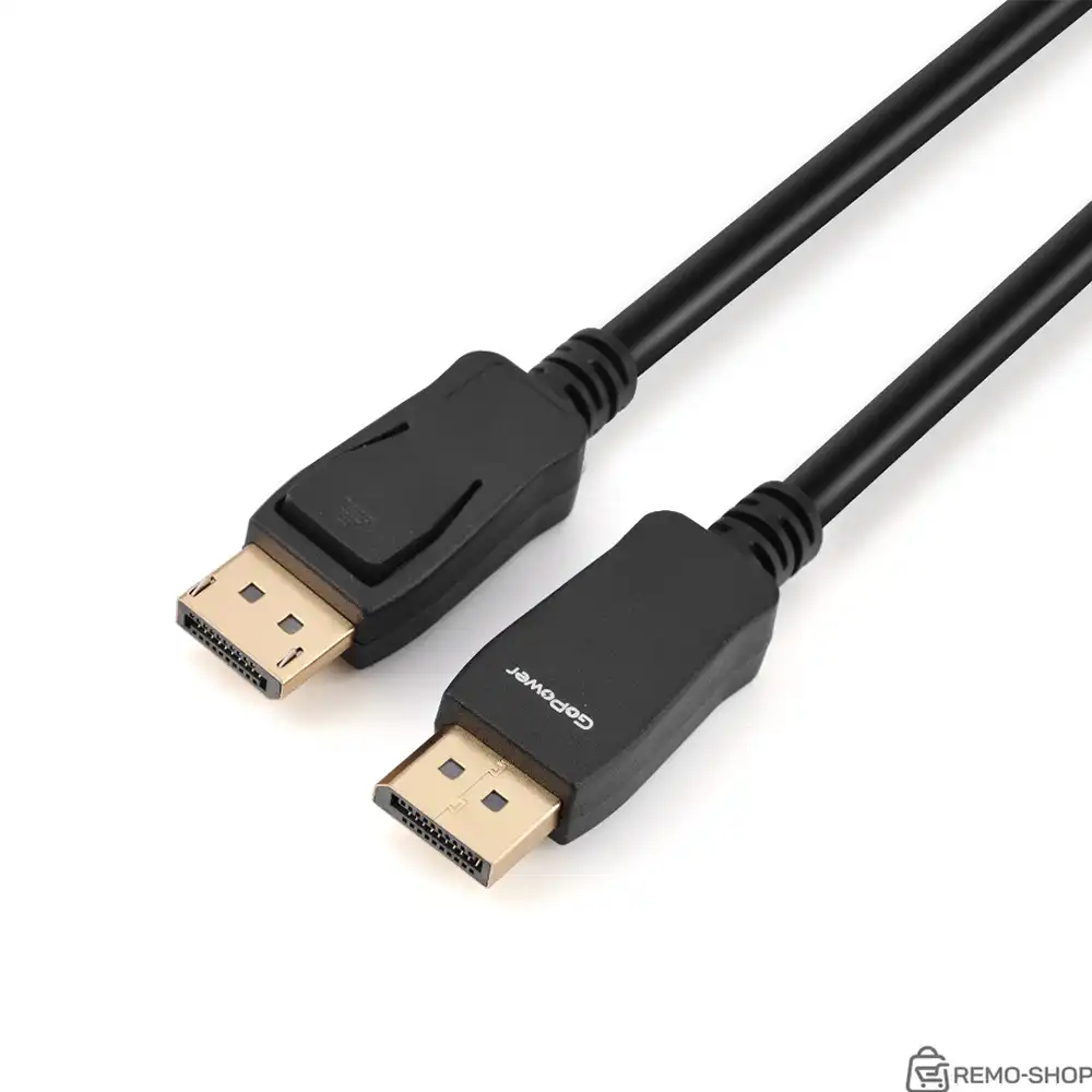 Кабель/ Кабель GoPower DisplayPort (m)-DisplayPort (m) 1.8м ПВХ ver.1.4 черный Premium Zip-Lock c подвесом фото 3