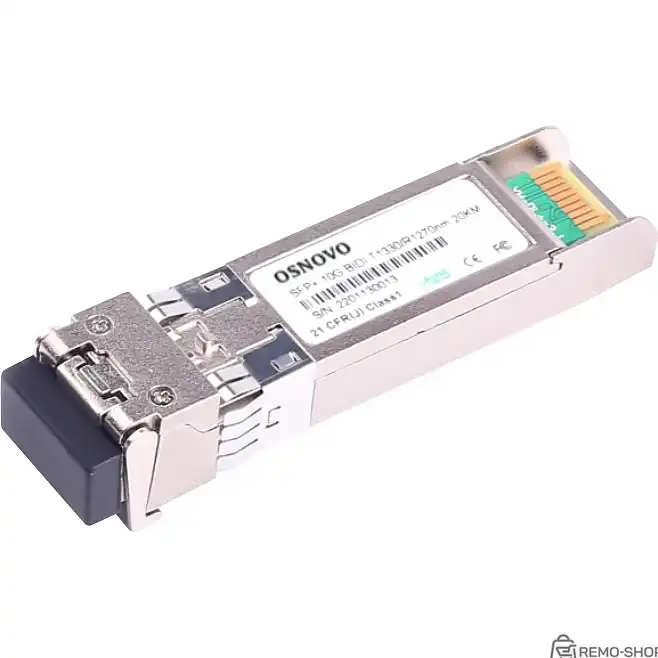 Трансивер SFP+ 10G для одномодового оптоволокна 1330/1270 нм