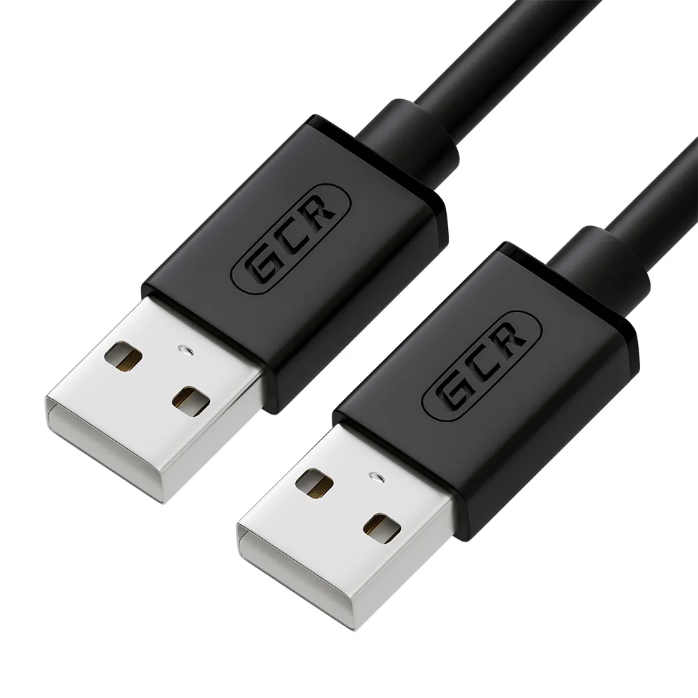 Greenconnect Кабель 1.0m USB 2.0, AM/AM, черный, 28/28 AWG, экран, армированный, морозостойкий, GCR-UM2M-BB2S-1.0m фото 2