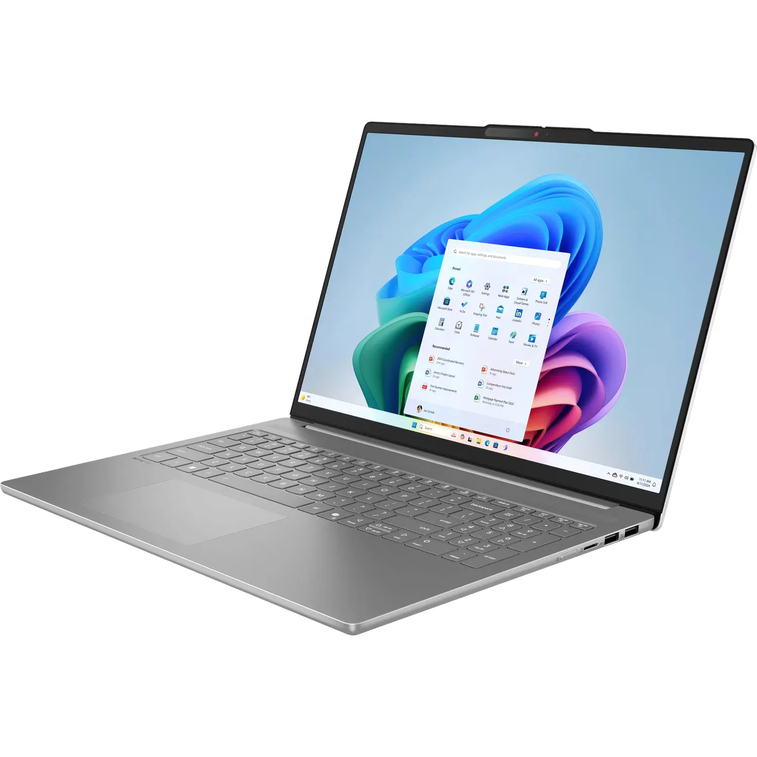 Ноутбук Lenovo IdeaPad Slim 5 16AHP10 16" OLED (2880x1800) AMD Ryzen 7 8845HS / 16 ГБ DDR5 512 SSD Radeon 780M без ОС Luna Grey фото 2