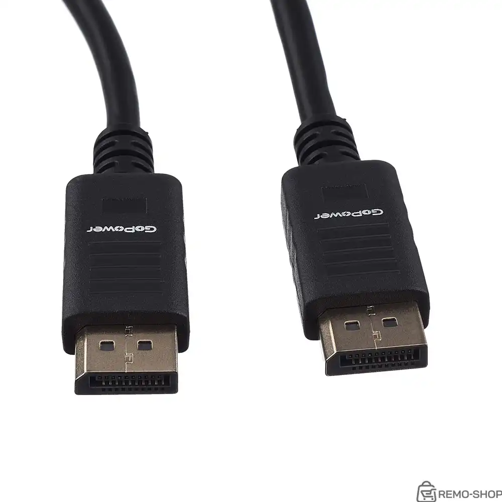 Кабель/ Кабель GoPower DisplayPort (m)-DisplayPort (m) 1.8м ПВХ ver.1.4 черный Premium Zip-Lock c подвесом фото 2