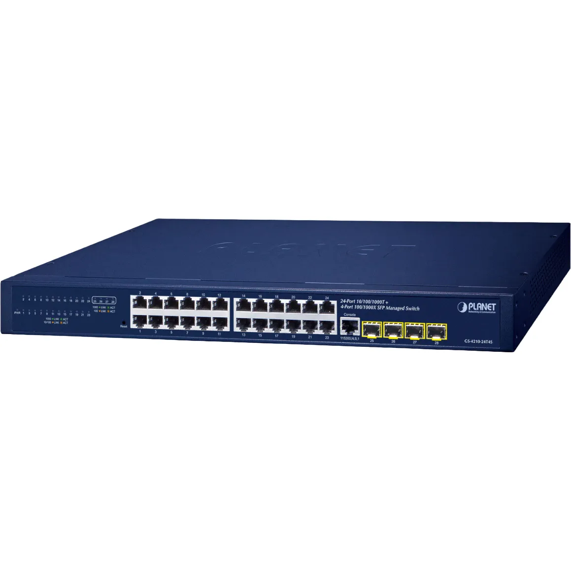 коммутатор/ PLANET GS-4210-24T4S IPv4/IPv6, 24-Port 10/100/1000T + 4-Port 100/1000X SFP L2/L4 SNMP Manageable Gigabit Ethernet Switch(supports ERPS Ring, CloudViewer app, MQTT and Cybersecurity feature) коммутатор/ PLANET GS-4210-24T4S IPv4/IPv6, 24-Port 10/100/1000T + 4-Port 100/1000X SFP L2/L4 SNMP Manageable Gigabit Ethernet Switch(supports ERPS Ring, CloudViewer app, MQTT and Cybersecurity feature)