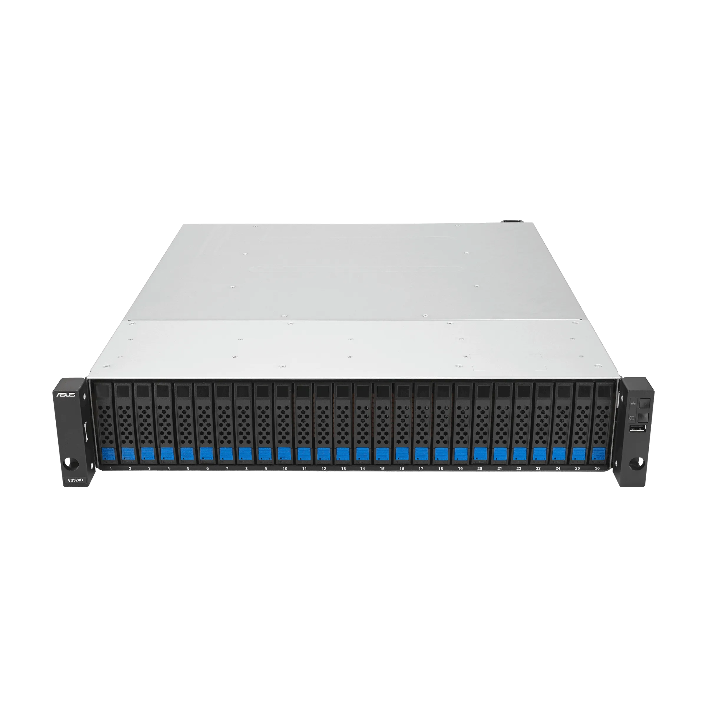 Серверная платформа/ ASUS VS320D-RS26-D1712106Z, 2U, Intel Xeon 64-bit 4-core, 4x DDR4 ECC DIMM, 26 x 2.5" SATA/SAS hsb, 1x 1GbE RJ45 LAN Port, 2x 12Gb/s SAS Wide Port, 1+1 850W фото 2
